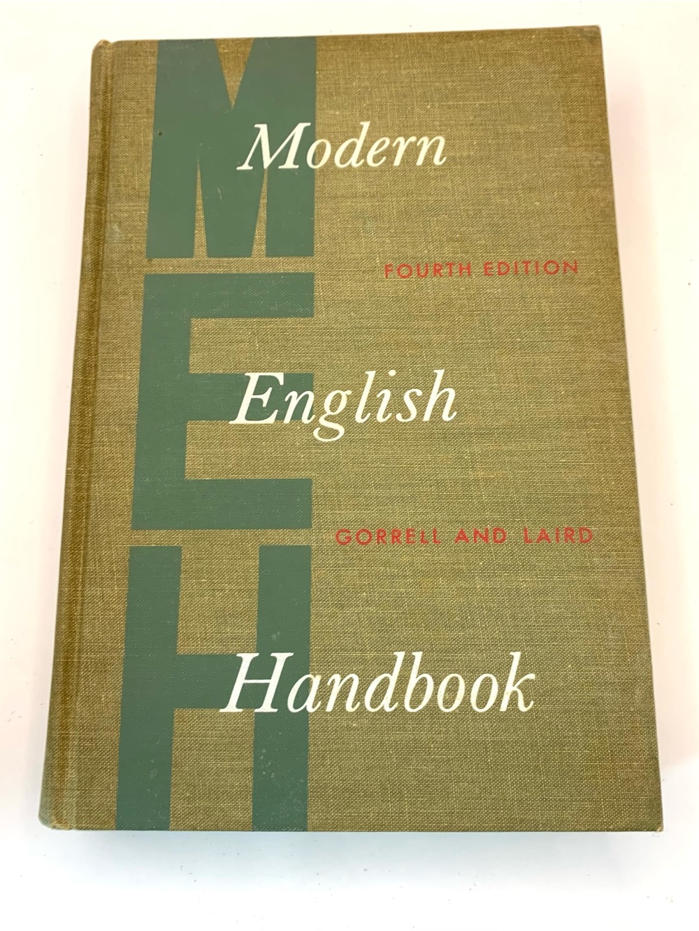 Modern English Handbook, Fourth Edition, Gorrell and Laird, 1967, Vintage